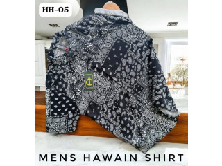 STUNNING PRINTED HAWAIN SHIRT - BLACK