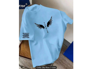 ELEGANT BAGGY T SHIRT - LIGHT BLUE