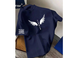 ELEGANT BAGGY T-SHIRT - NAVY BLUE