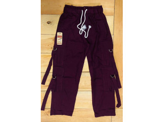 4 POCKET LINEN CARGO PANT - MAROON