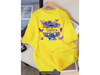 STRICH PRINTED T SHIRT - YELLOW