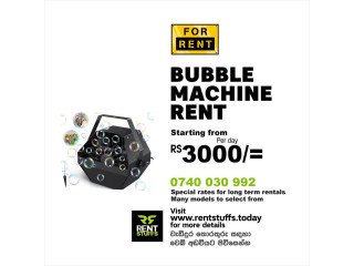 BUBBLE MACHINE RENTAL
