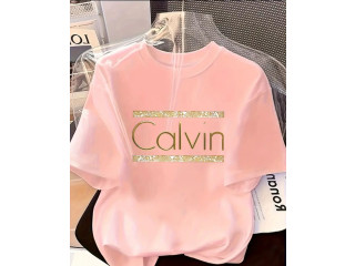 CALVIN PINK DESIGN T SHIRT
