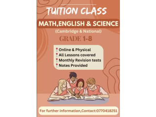 ONLINE CLASSES GRADE 1-10(CAMBRIDGE/NATIONAL/EDEXCEL)
