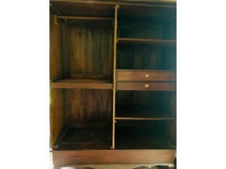 A LARGE WOODEN ALMIRAH IN PILIYANDALA (SOORIYAMARA) SIZE: 72" X 54" X 22" (6' X 4 1/2'.