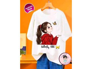 BUTTERFLY GIRL DESIGN T SHIRT