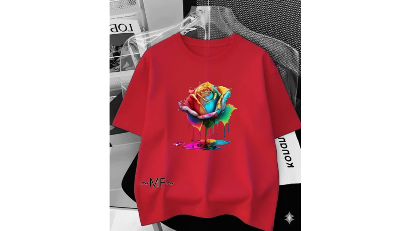 peach-colour-tee-with-flower-design-big-0