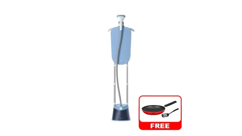 philips-1000-series-garment-steamer-ste1030-free-wipro-26-nonstick-fry-pan-big-0