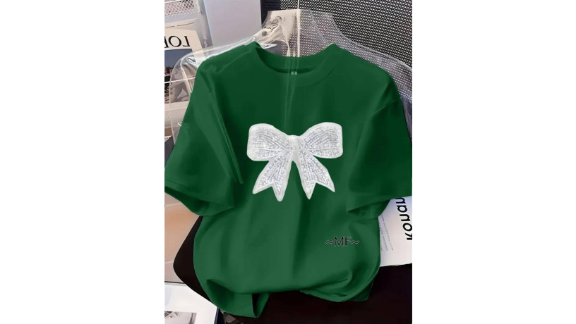 casual-tee-with-bow-print-green-big-0