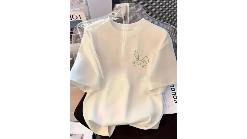 white-tee-with-cute-rabbit-print-big-0