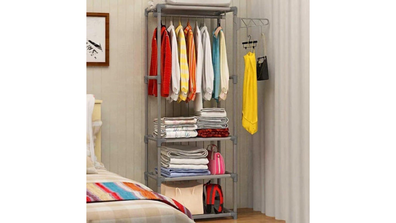 new-fashion-square-cloth-rack-with-shelves-big-0