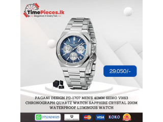 PAGANI DESIGN PD-1707 MEN'S 40MM SEIKO VK63 CHRONOGRAPH QUARTZ WATCH