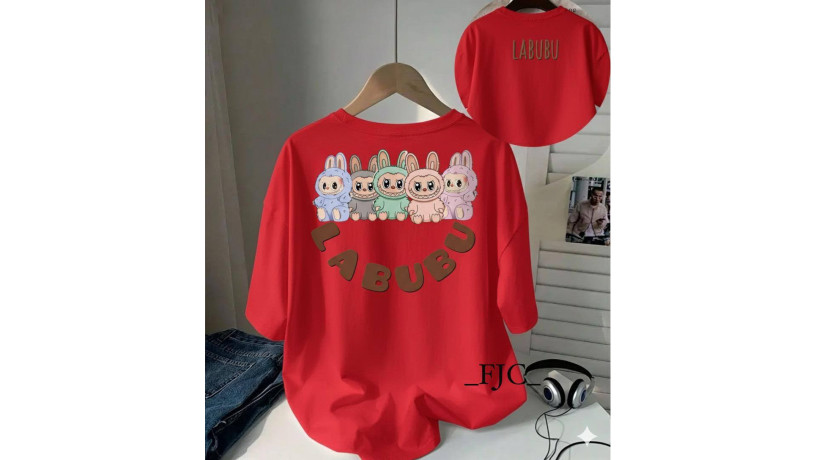 labubu-red-color-casual-t-shirt-ladies-big-0