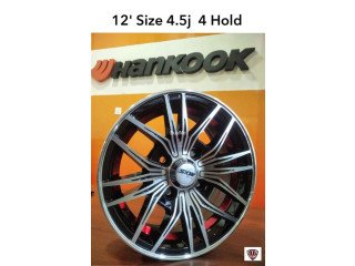 12'' INCH ALLOY WHEEL - 4 HOLD