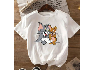 TOM AND JERRY PRINT WITH CASUAL T SHIRT LADIES