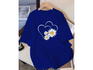 CASUAL T SHIRT WITH FLOWER PRINT