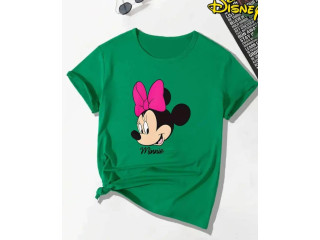 GREEN PRINT T SHIRT WITH LADIES