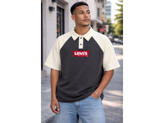 POPCORN TWO TONE COLLAR T-SHIRT