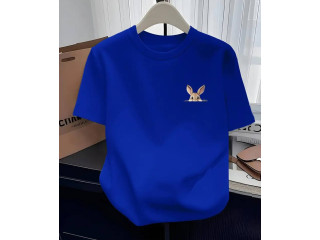 POCKET SIZE MINI PRINT T SHIRTS BLUE COLOR DESIGN