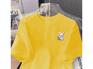 POCKET SIZE MINI PRINT T SHIRTS YELLOW DESIGN FOR SALE