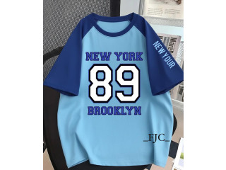 CASUAL TEE WITH 89 NUMBER PRINT
