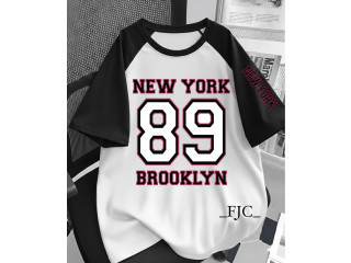 CASUAL TEE WITH 89 NUMBER PRINT