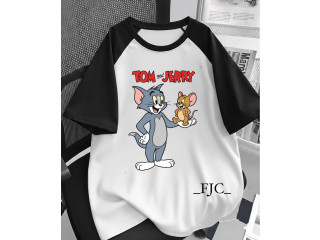 TOM AND JERRY PRINT T SHIRT AVAILABLE