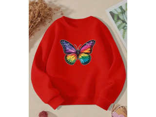 BUTTERFLY PRINT T SHIRT