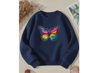 BUTTERFLY PRINT T SHIRT