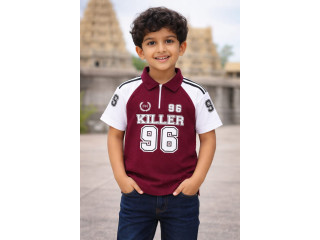 BOYS COLOR ZIPPER T-SHIRT