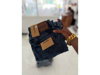 ACID WASH BIG FOLD CARGO DENIM