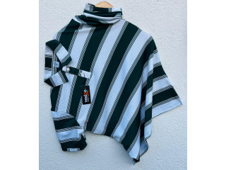 POPCORN STRIPES COLLAR T-SHIRTS