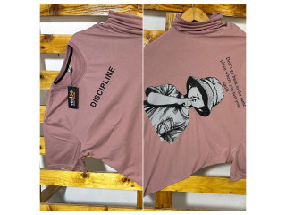 TRENDY HIGH NECK T-SHIRT