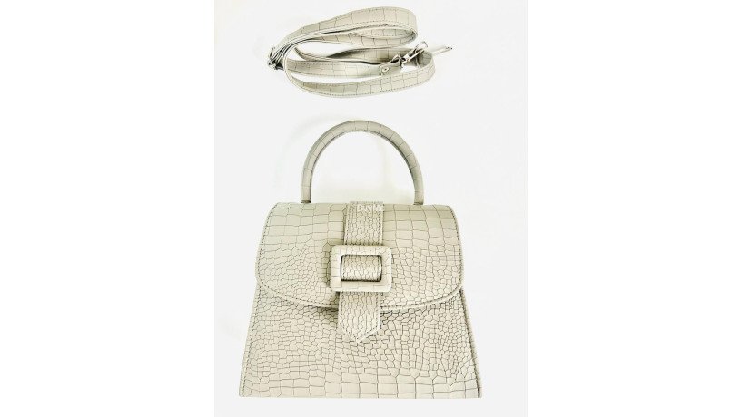 snake-texture-white-ladies-hand-bag-imported-big-0