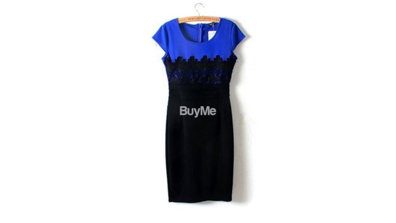 womens-lace-bodycon-round-neck-dress-blue-sale-big-0