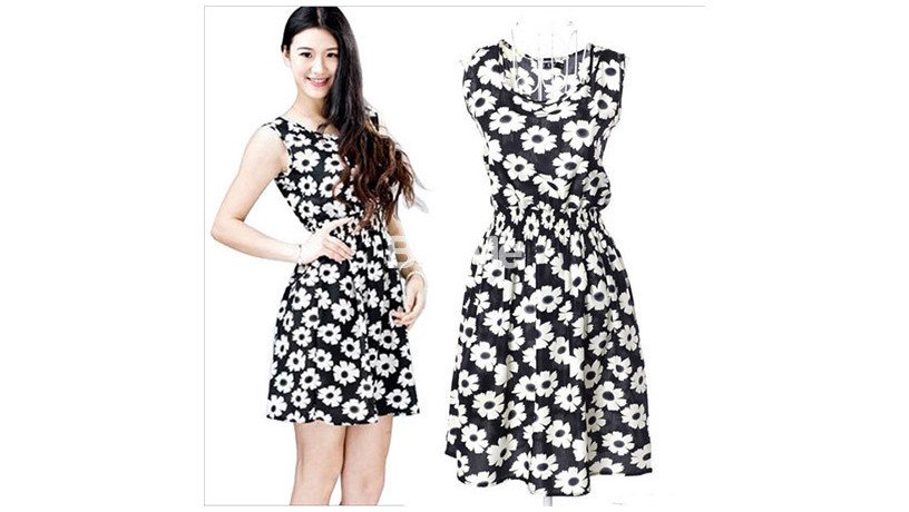 women-floral-printed-sleeveless-dress-black-sale-big-0