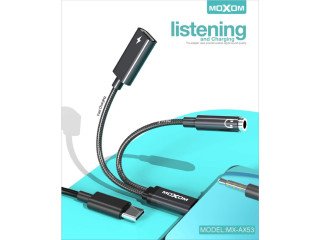 MOXOM TYPE C AUDIO 3.5MM CHARGING ADAPTER & CONVERTER MX-AX53