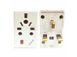 13A FUSED SQUARE PIN MULTIPLUG