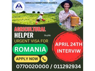 OVERSEAS JOBS FOR AGRICULTURAL HELPER IN ROMANIA