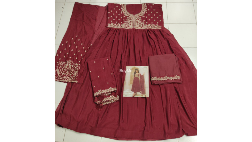 heavy-chinon-with-embroider-sequence-work-dress-big-1