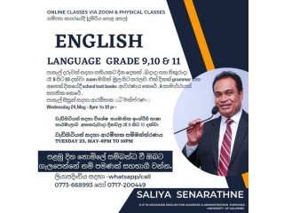 ENGLISH LANGUAGE ONLINE CLASSES VIA ZOOM & PHYSICAL CLASSES