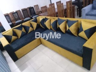 BEIGE & BLACK SOFA SET - 32