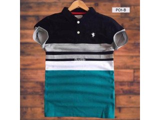 220 GSM PIQUE FABRIC BLUE COLOUR T - SHIRT