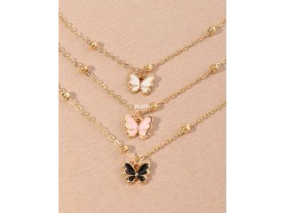 NECKLACE WITH SMALL BUTTERFLY SHAPE PENDENT