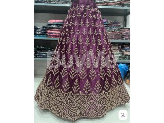 NET LEHENGA WITH CODING WORK - MAGENTA