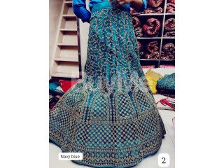 NET LEHENGA WITH CODING WORK - BLUE 3