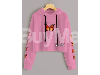 BUTTERFLY'S LADYS HOODY - PINK