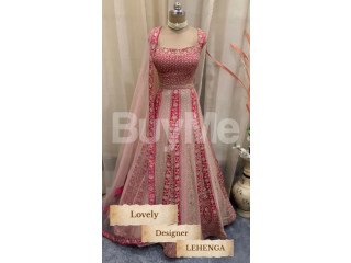 TWO COLOR BRIDAL WEAR HEAVY EMBROIDERY SEQUENCED LEHENGA SET