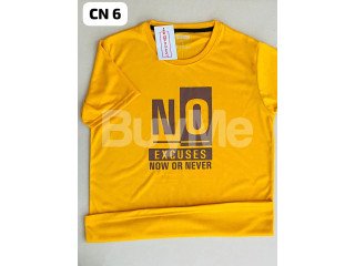 UNISEX COTTON T-SHIRT. NO EXCUSES - YELLOW