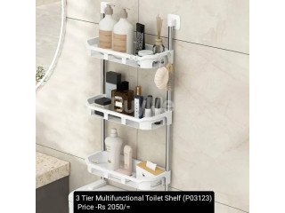 3 TIER MULTIFUNCTIONAL TOILET SHELF